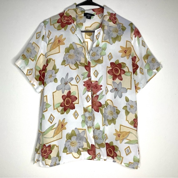 david matthew | Tops | Vintage David Matthew Floral Print Button Down ...